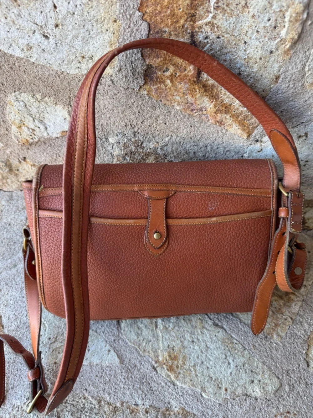 Vintage Dooney & Bourke All Weather Leather Shoulder Crossbody Bag made in USA